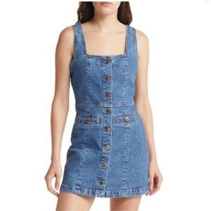 Reformation Blue Denim Dionne Mini Dress